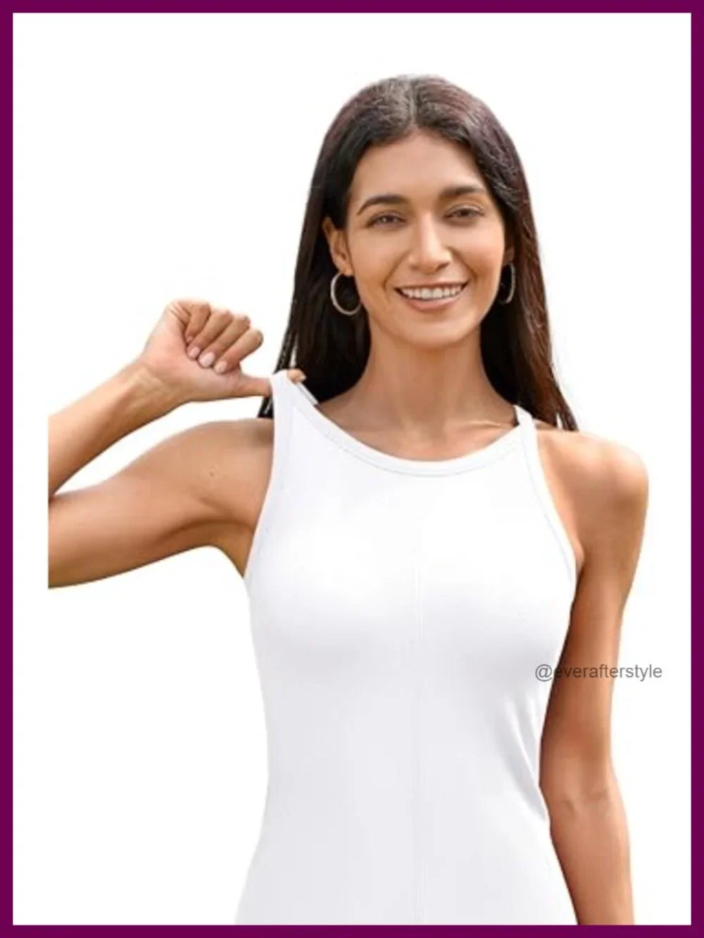 Ribbed Racerback Tank Top with Built In Bra Seamless Athletic Top